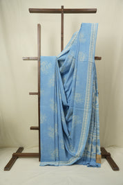 Sky Blue HBP Cotton Saree - SRSBCS3538