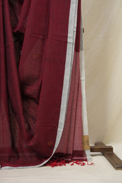 Maroon Benga Mul Cotton Saree - SRSMBMCS062