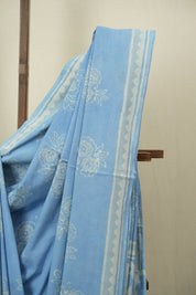 Sky Blue HBP Cotton Saree - SRSBCS3538