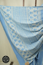 Sky Blue HBP Cotton Saree - SRSBCS3538