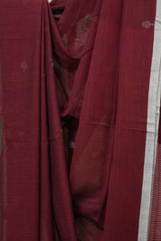 Maroon Benga Mul Cotton Saree - SRSMBMCS062