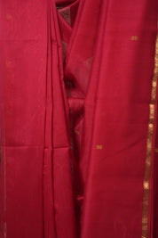 Red Maheshwari Saree - SRRMS1125