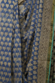 Blue Cream Black HBP Kota Doria Saree - SRBCBKDS224
