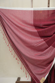 Maroon Benga Mul Cotton Saree - SRSMBMCS062