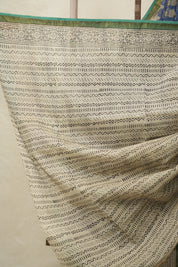 Blue Cream Black HBP Kota Doria Saree - SRBCBKDS224