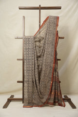 Maroon HBP Kota Doria Saree - SRMKDS220