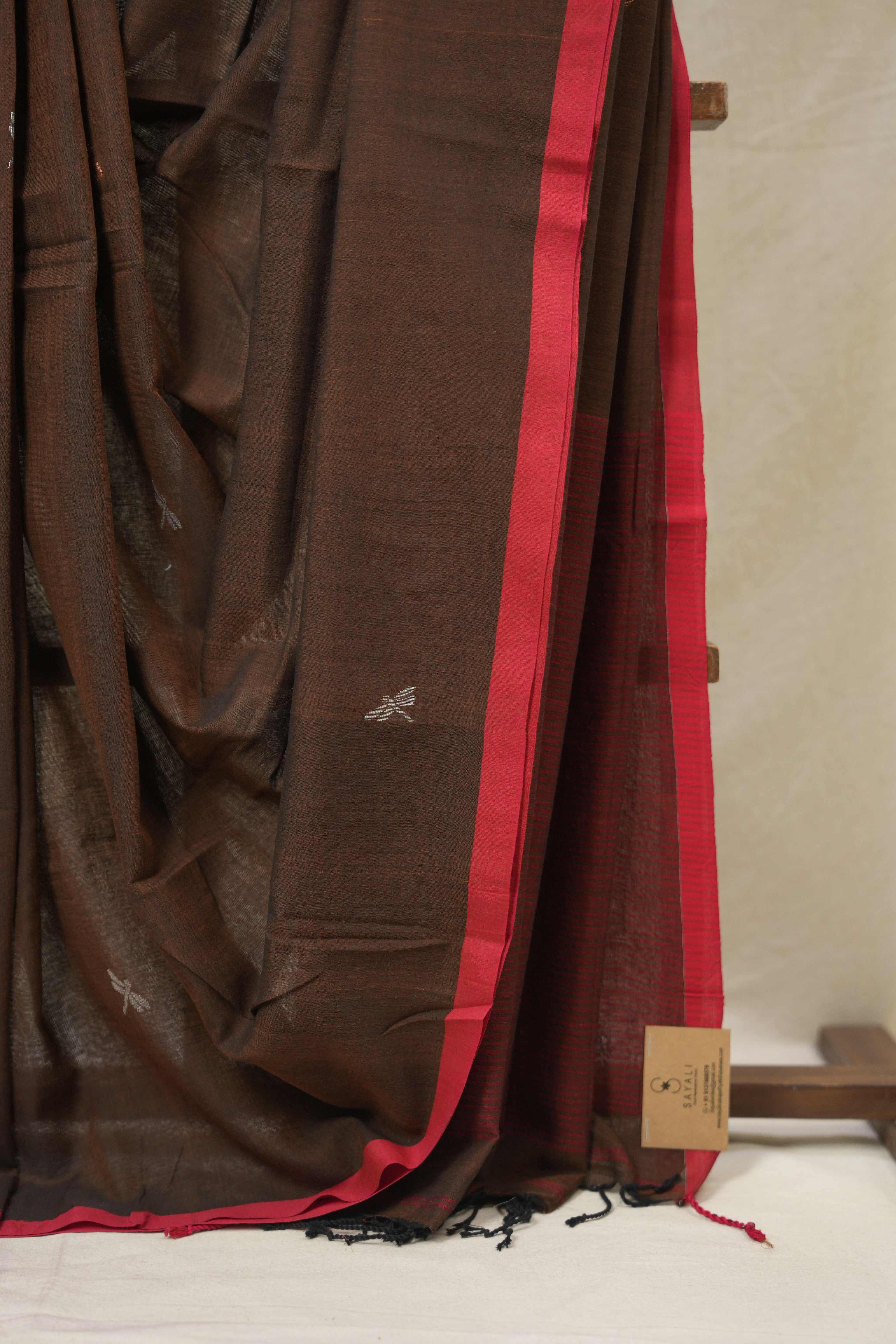 Brown Bengal Mul Cotton Saree - SRSBBMCS061