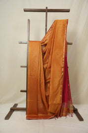 Light Orange Maheshwari Saree - SRLOMS1124