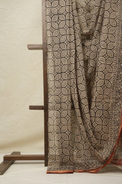 Maroon HBP Kota Doria Saree - SRMKDS220