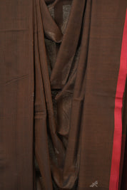 Brown Bengal Mul Cotton Saree - SRSBBMCS061