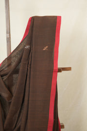 Brown Bengal Mul Cotton Saree - SRSBBMCS061
