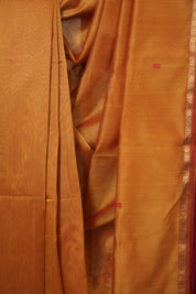 Light Orange Maheshwari Saree - SRLOMS1124