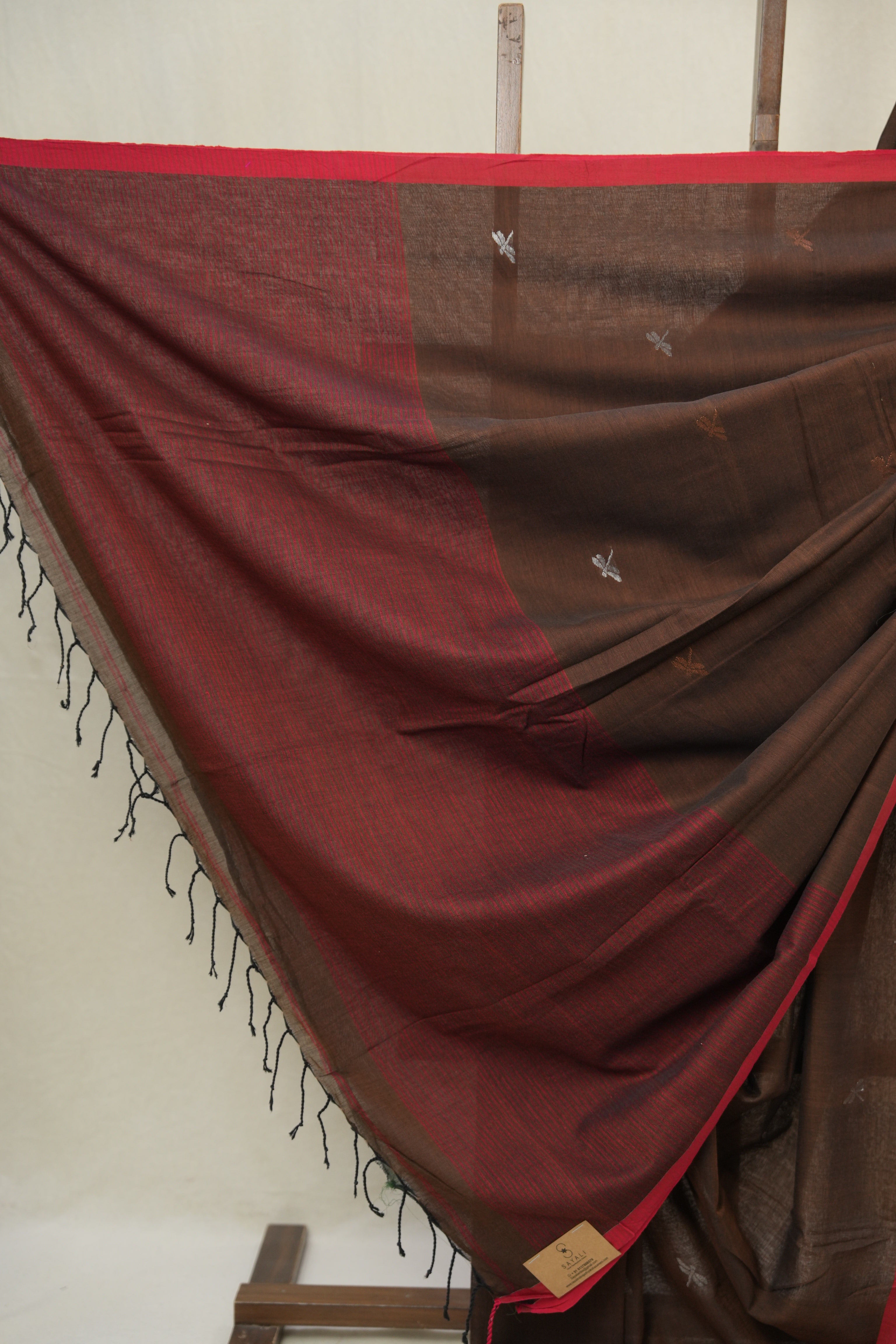Brown Bengal Mul Cotton Saree - SRSBBMCS061