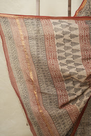 Maroon HBP Kota Doria Saree - SRMKDS220