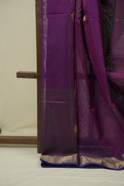 Two Tone Purple Maheshwari Saree - SRTTPMS1287