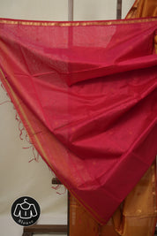 Light Orange Maheshwari Saree - SRLOMS1124