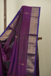 Two Tone Purple Maheshwari Saree - SRTTPMS1287