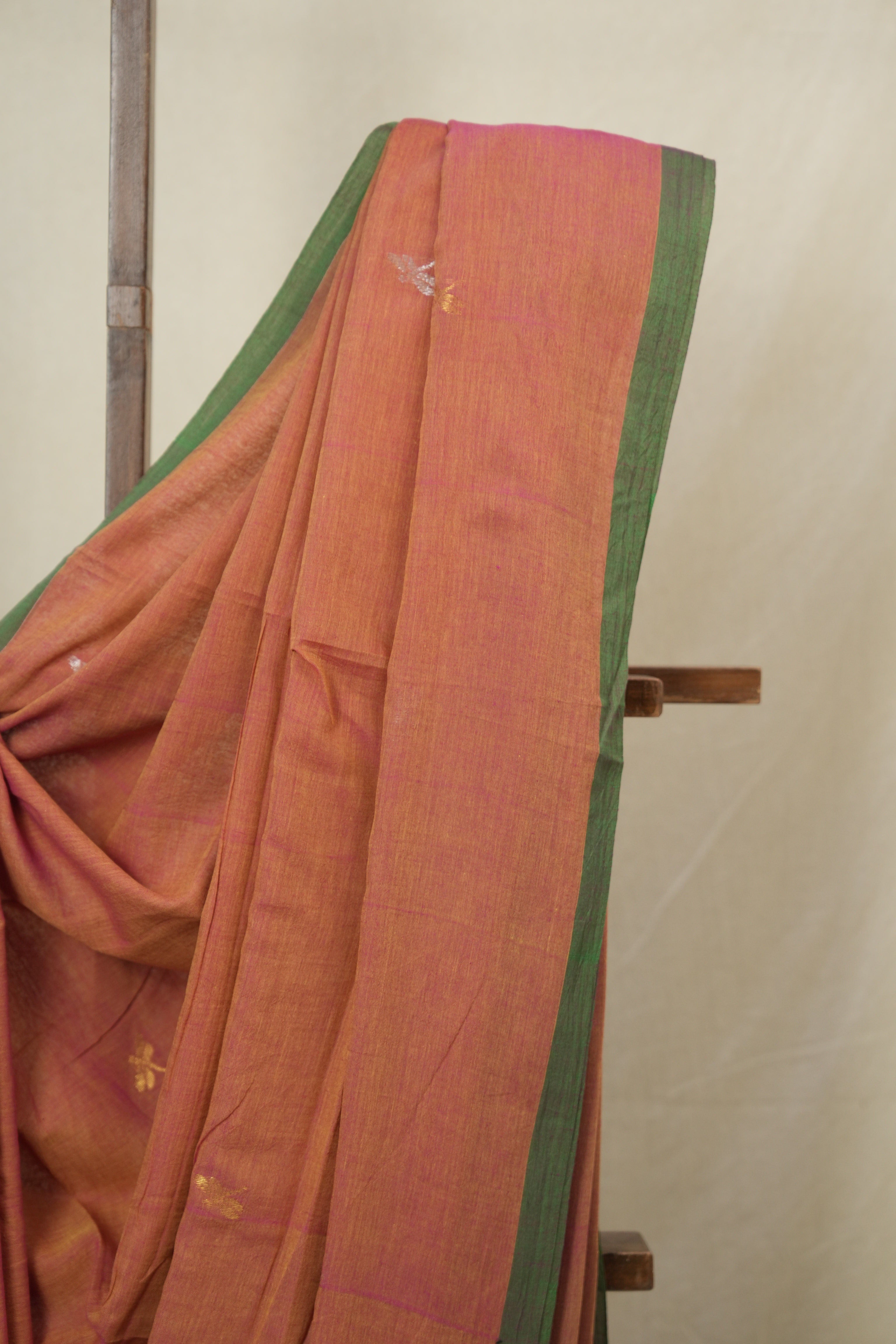 Pink Bengal Mul Cotton Saree - SRSPBMCS067