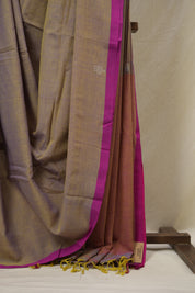 Purple Bengal Mul Cotton Saree - SRSPBMCS066