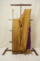 Mustard Maheshwari Saree - SRMMS1120
