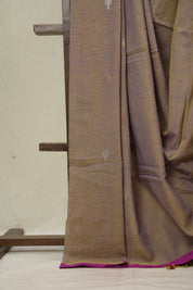 Purple Bengal Mul Cotton Saree - SRSPBMCS066