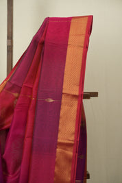 Two Tone Pink Maheshwari Saree - SRTTPMS1286