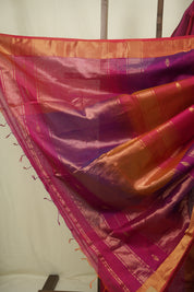 Two Tone Pink Maheshwari Saree - SRTTPMS1286