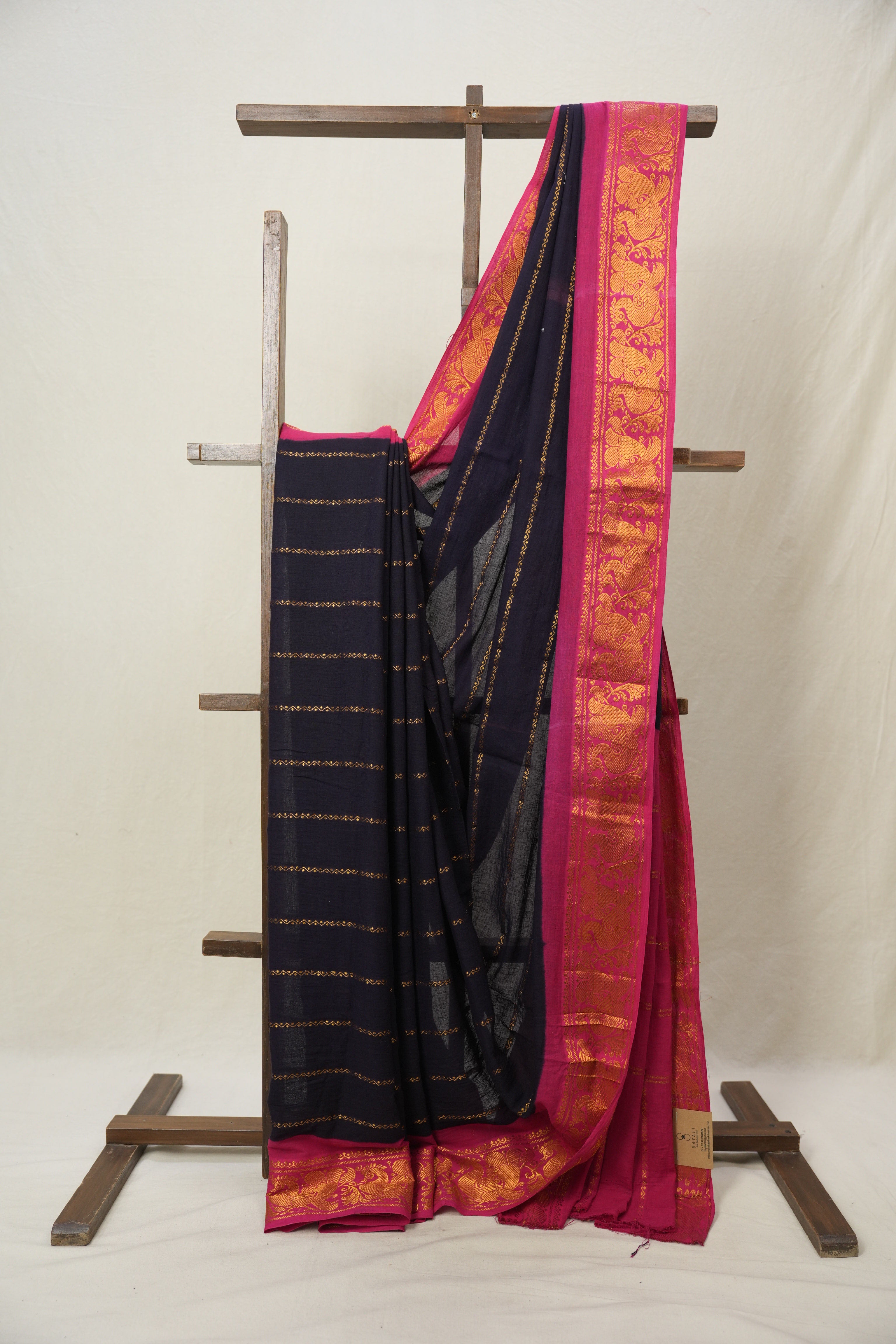 Deep Purple Sungudi Cotton Saree (DEFECT) - SRDPSCS112-PI