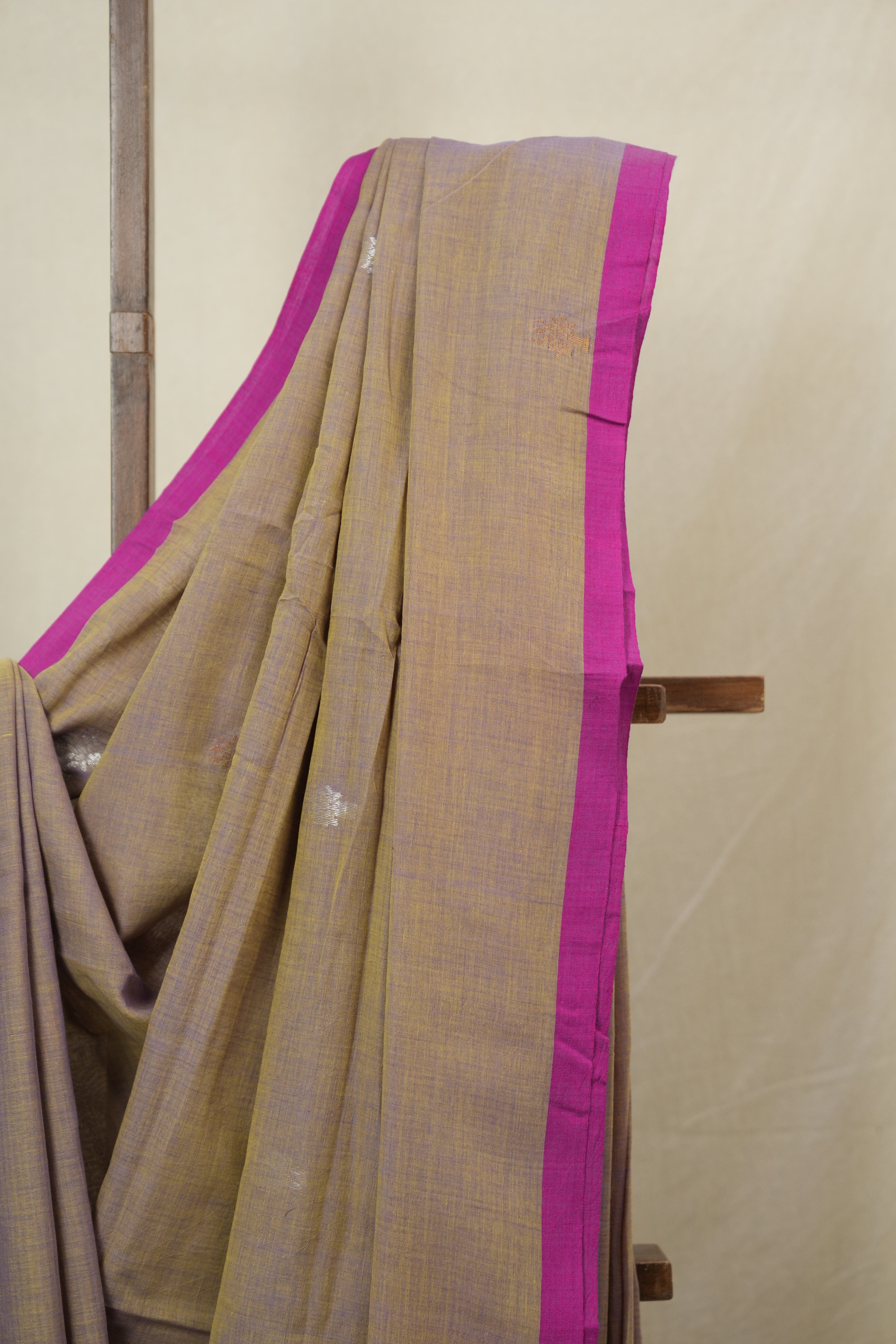 Purple Bengal Mul Cotton Saree - SRSPBMCS066