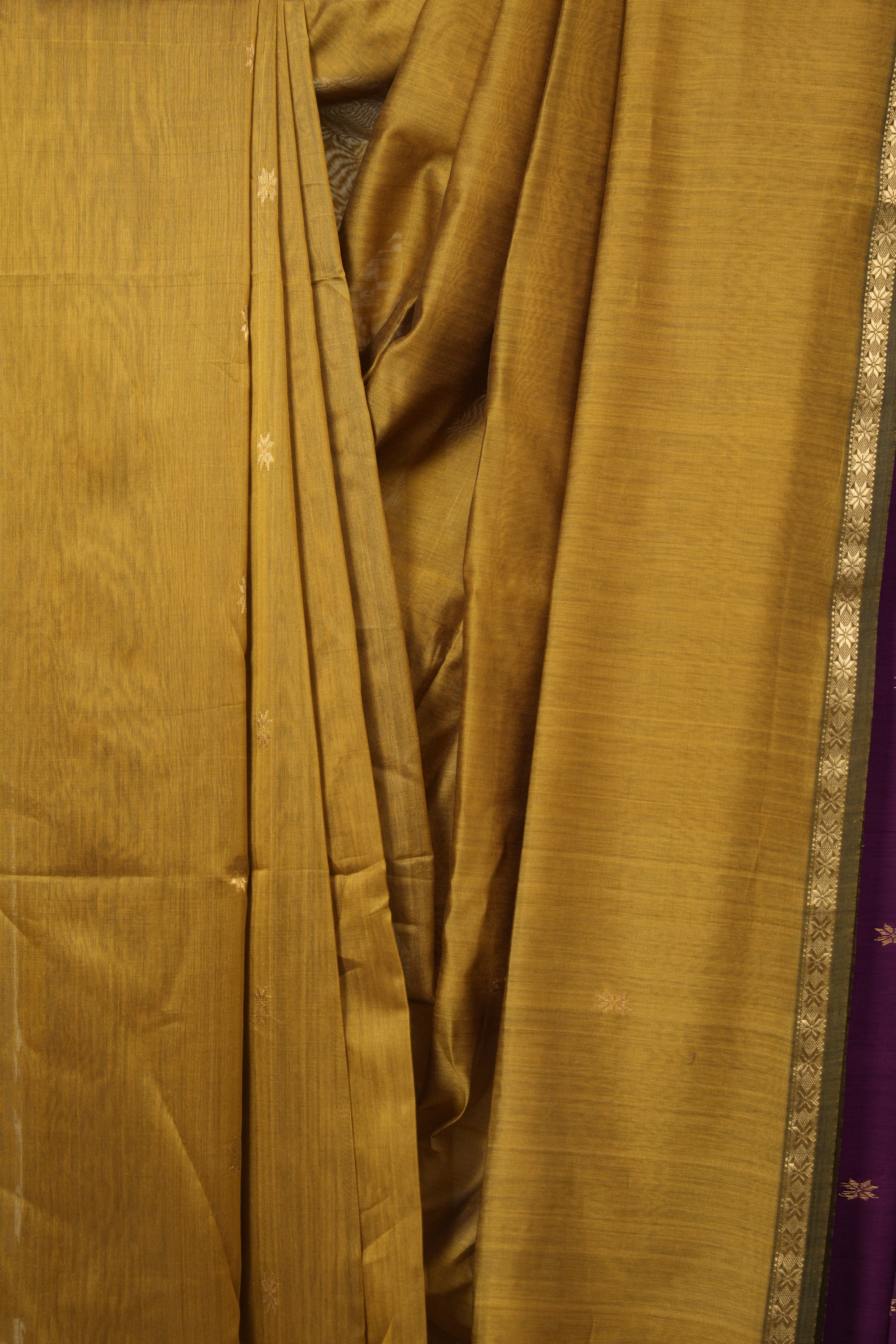 Mustard Maheshwari Saree - SRMMS1120