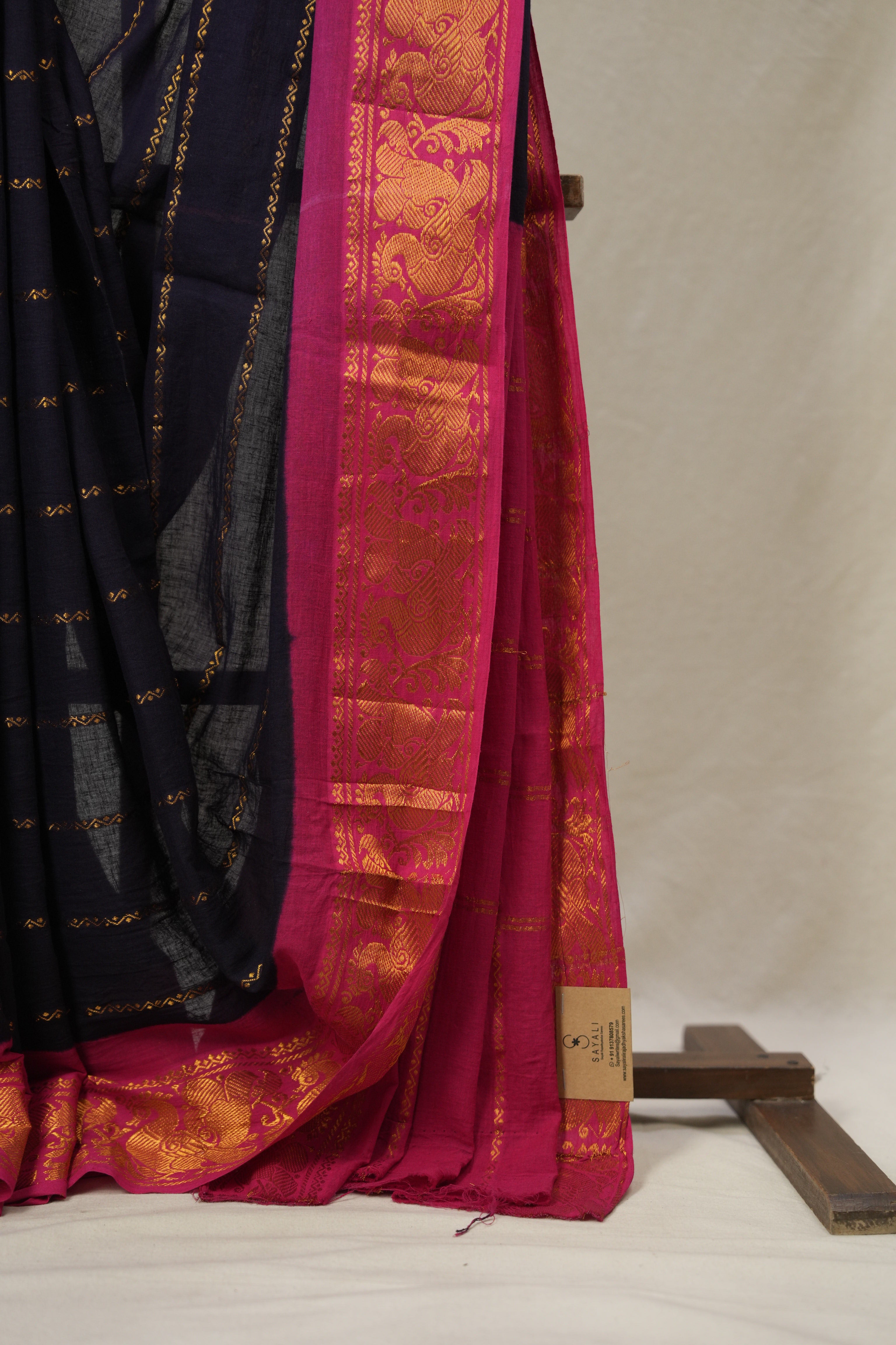 Deep Purple Sungudi Cotton Saree (DEFECT) - SRDPSCS112-PI