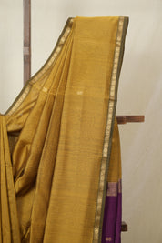 Mustard Maheshwari Saree - SRMMS1120