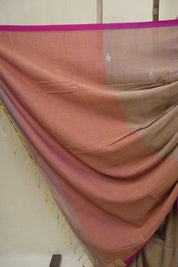 Purple Bengal Mul Cotton Saree - SRSPBMCS066