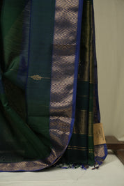 Two Tone Green Maheshwari Saree - SRTTGMS1288