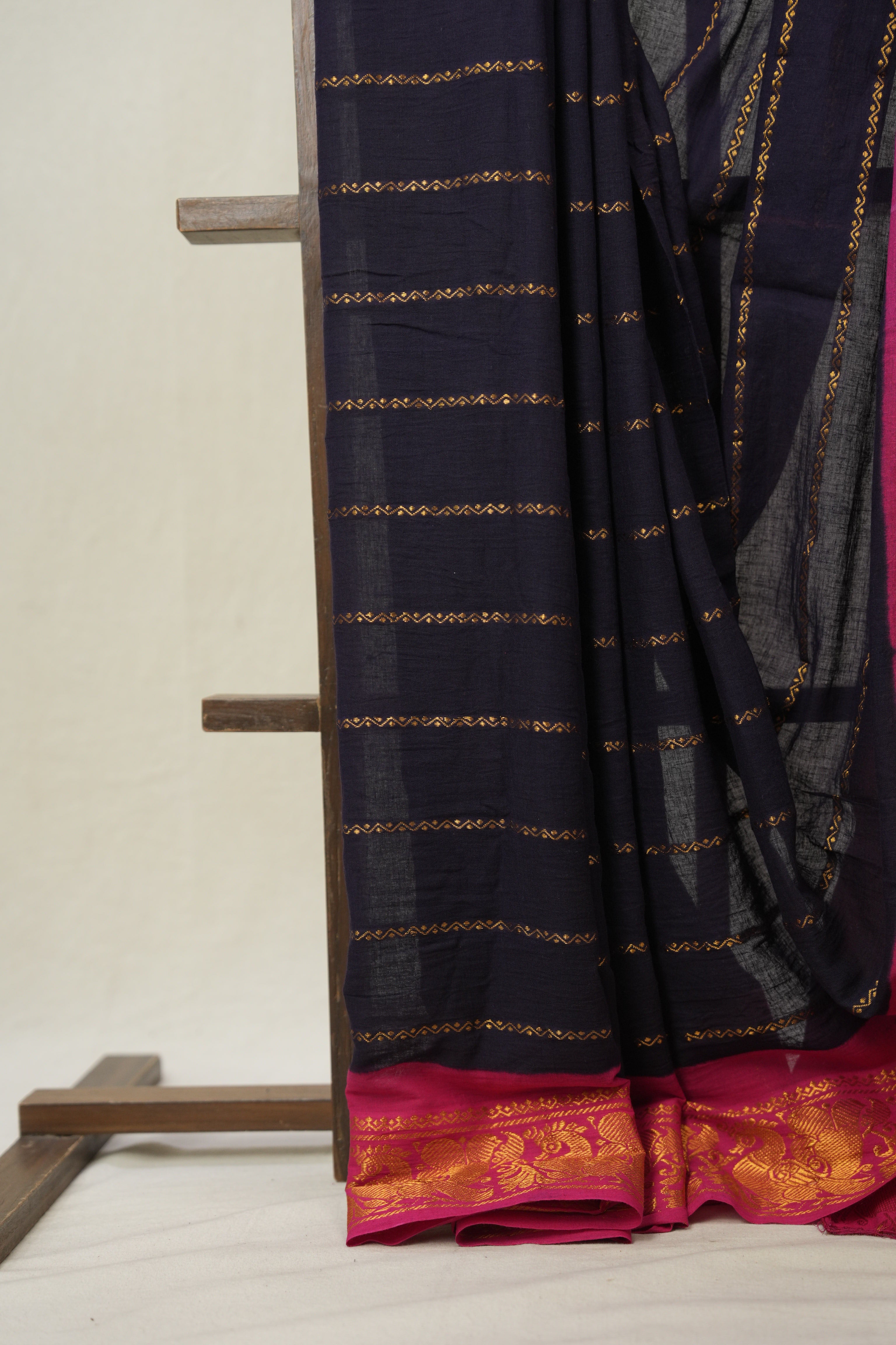 Deep Purple Sungudi Cotton Saree (DEFECT) - SRDPSCS112-PI