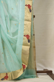 Sea Blue Chanderi Silk Saree - SRSBCSS512
