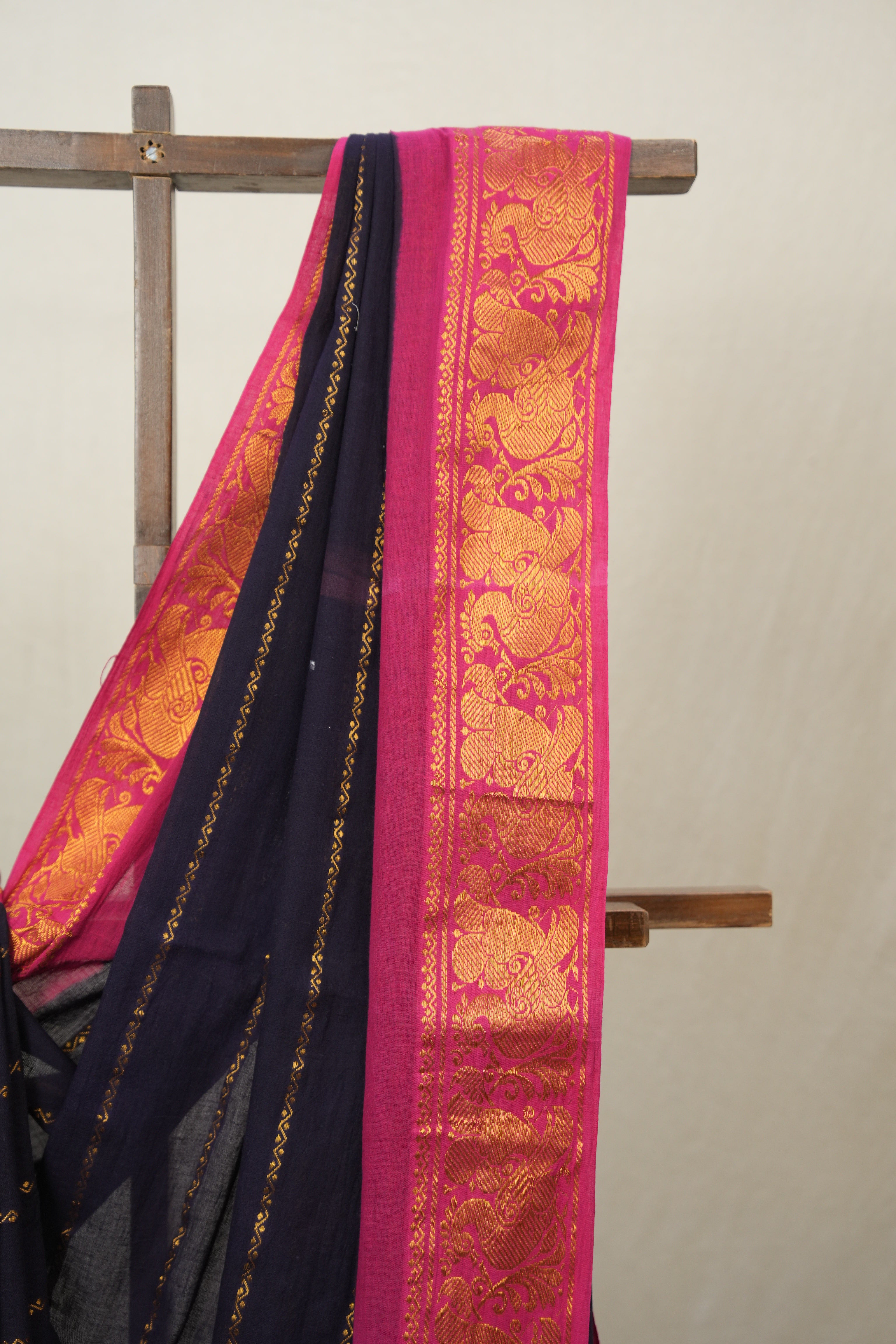Deep Purple Sungudi Cotton Saree (DEFECT) - SRDPSCS112-PI