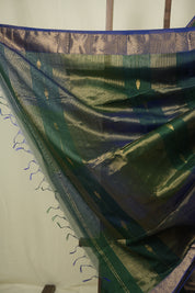 Two Tone Green Maheshwari Saree - SRTTGMS1288