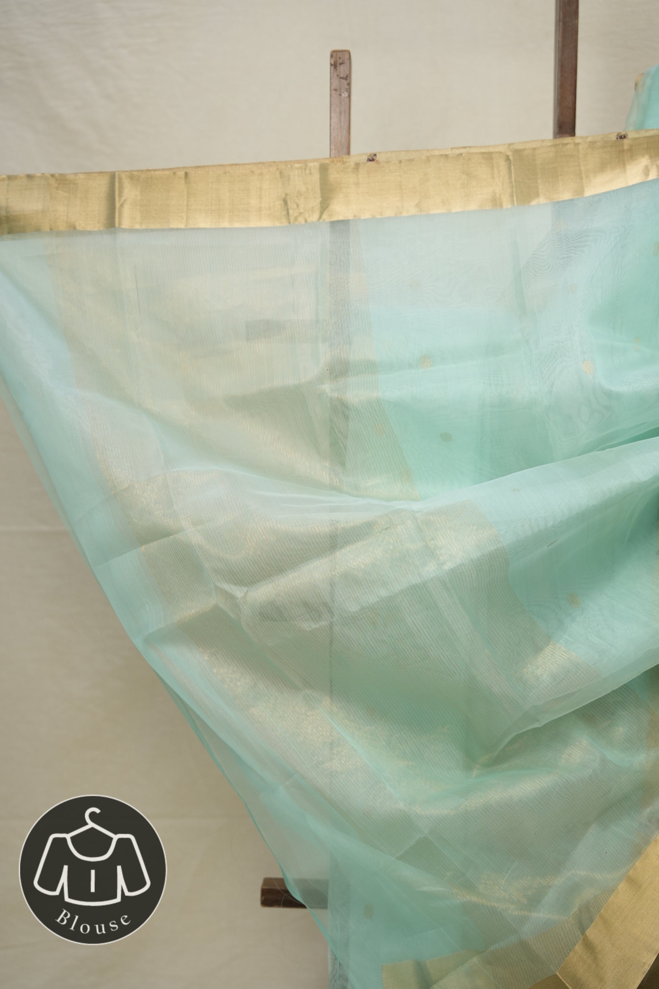 Sea Blue Chanderi Silk Saree - SRSBCSS512