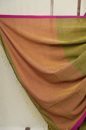 Green Bengal Mul Cotton Saree - SRSGBMCS065