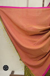 Green Bengal Mul Cotton Saree - SRSGBMCS065