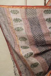 Black Maroon HBP Kota Doria Saree - SRBMKDS219