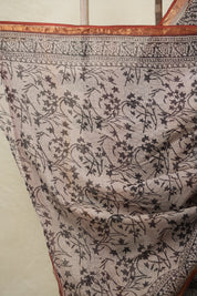 Black Maroon HBP Kota Doria Saree - SRBMKDS219