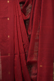 Maroon Maheshwari Saree - SRMMS1118