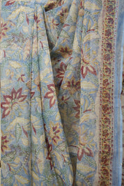 Blue White HBP Kota Doria Saree - SRBWKDS218