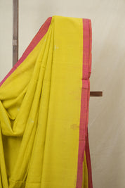 Mustard Yellow Bengal Mul Cotton Saree - SRSMYBMCS064