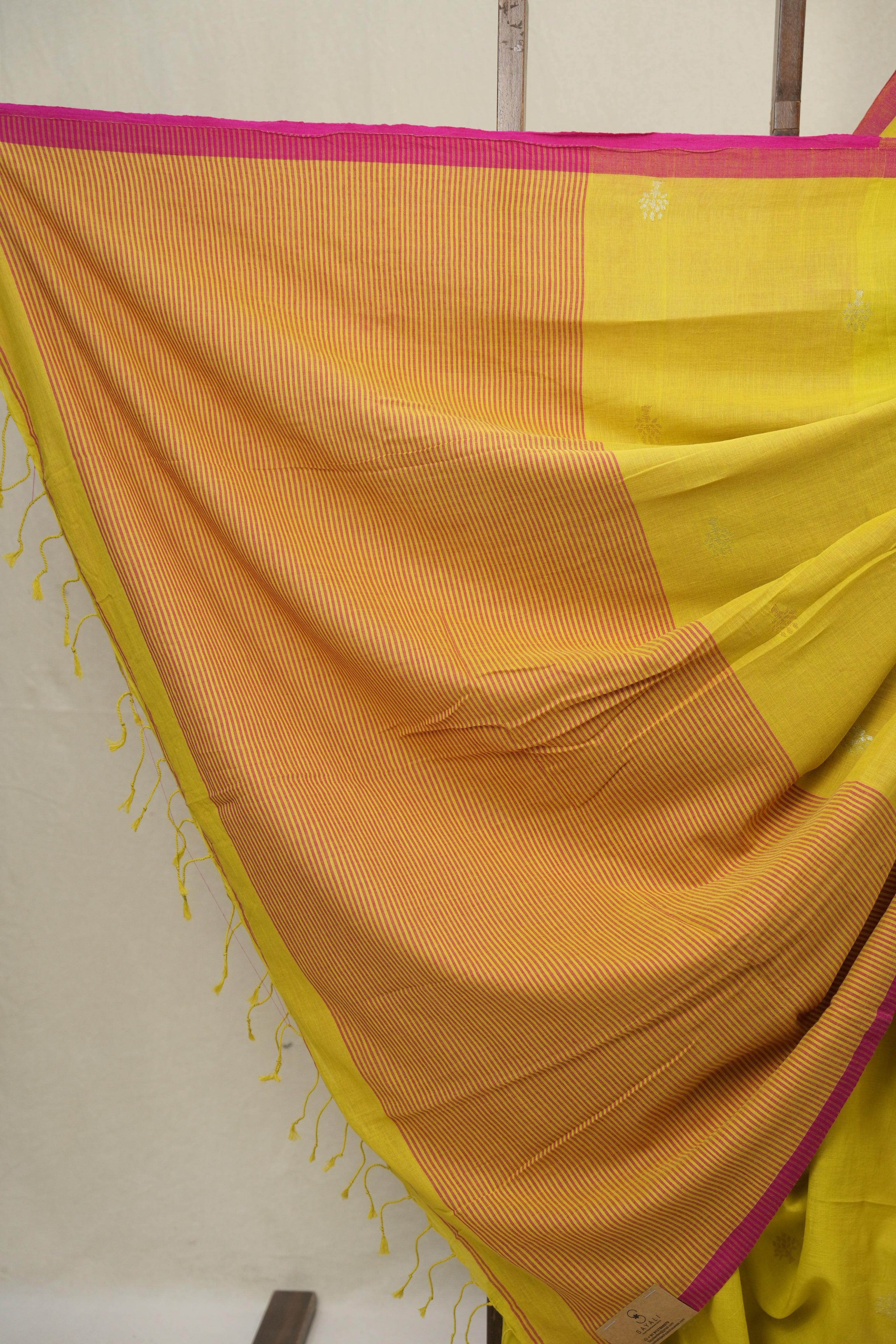 Mustard Yellow Bengal Mul Cotton Saree - SRSMYBMCS064