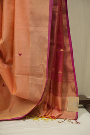 Peach Maheshwari Saree - SRPMS1290