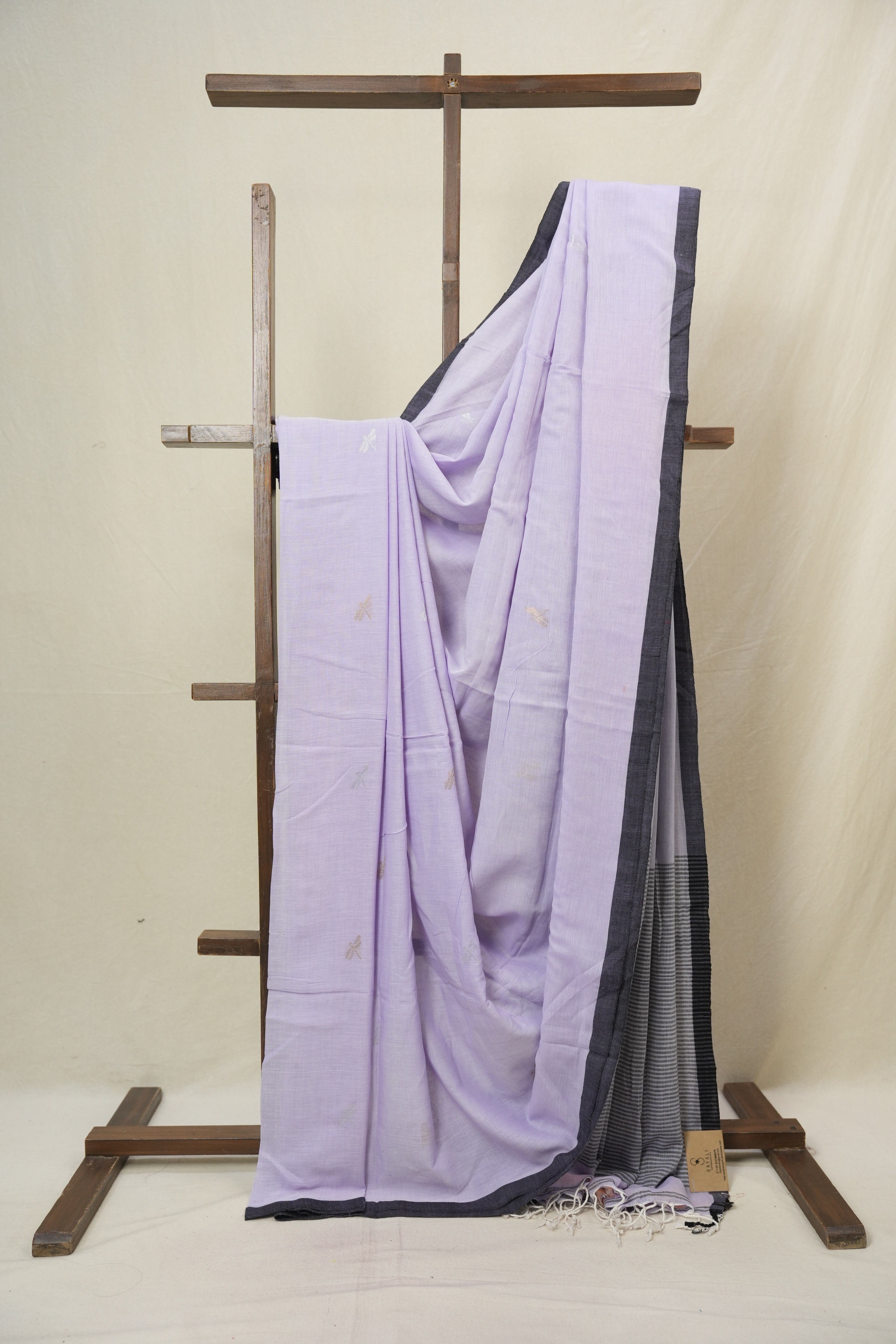 Lavendar Bengal Mul Cotton Saree - SRSLBMCS063