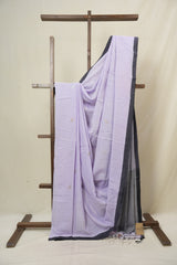 Lavendar Bengal Mul Cotton Saree - SRSLBMCS063